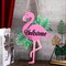 Flamingo Welcome Wood Door Summer Sign Large Hawaiian Decorations Hawaiian Themed Wall Art Hanging Sign